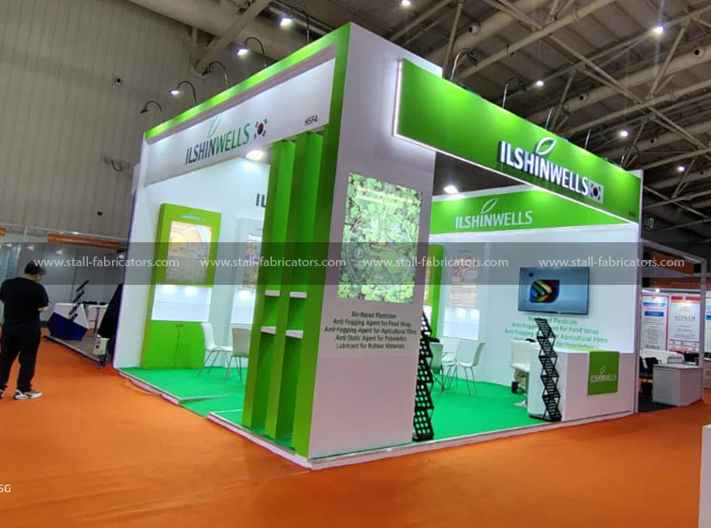 Ilshinwells exhibition stall at Plastasia – designed & fabricated by Stall Fabricators