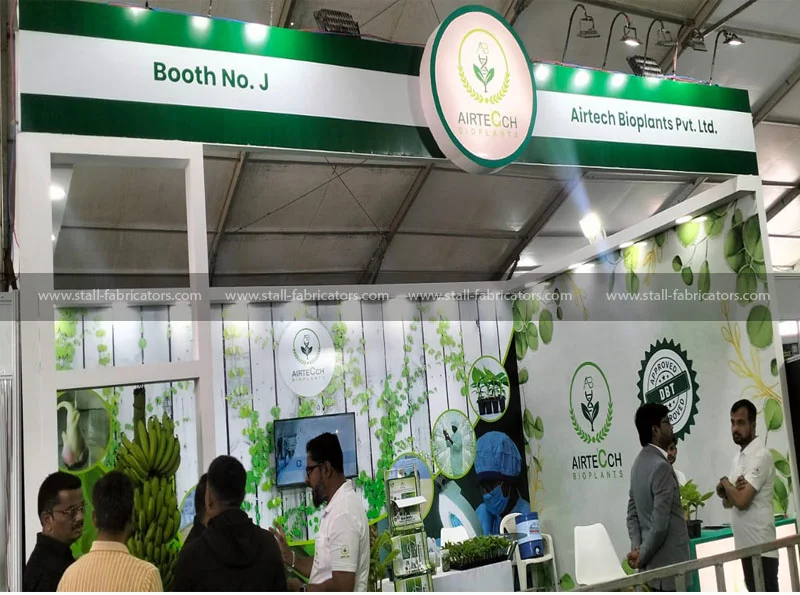 Airtech Bioplant Pvt Ltd exhibition stall at Agroworld – designed & fabricated by Stall Fabricators