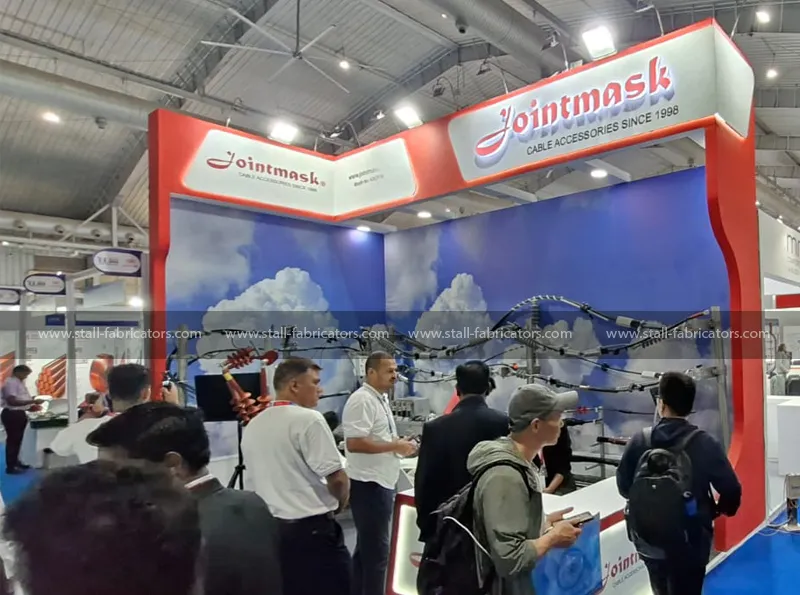 Joint Masks exhibition stall at Elasia – designed & fabricated by Stall Fabricators