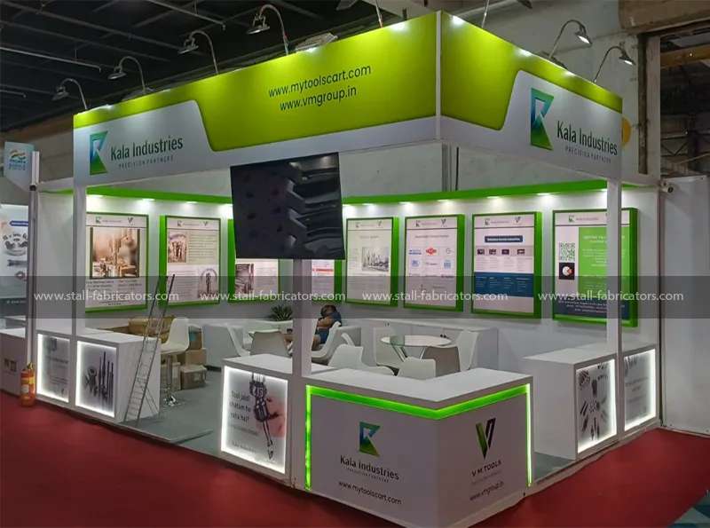 Kala Industries Precision Partners exhibition stall at Tagma Diemould India – designed & fabricated by Stall Fabricators