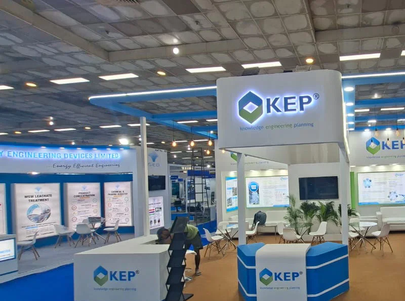 KEP Engineering Services exhibition stall at Delhi Water Expo – designed & fabricated by Stall Fabricators