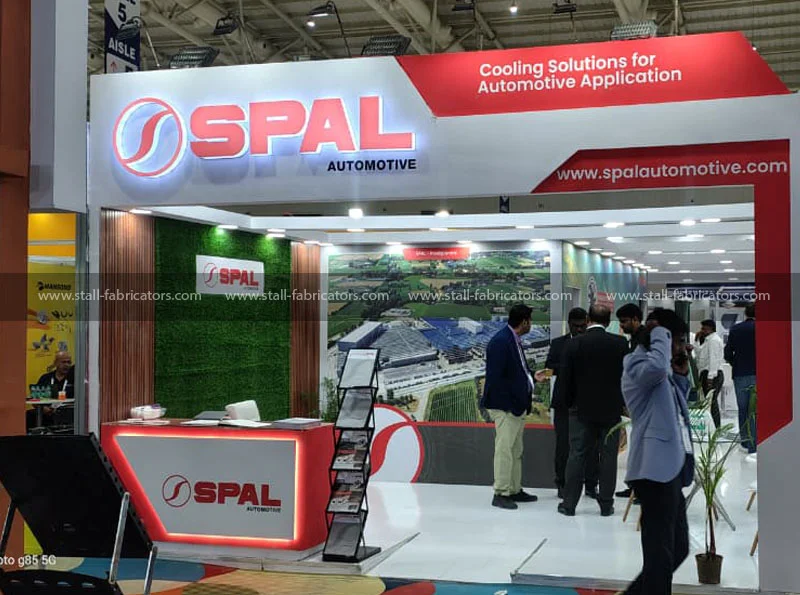 Spal Automotive exhibition stall at Excon – designed & fabricated by Stall Fabricators